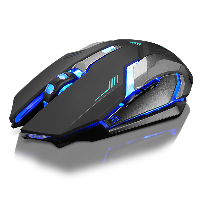 X7 Wireless Gaming Mouse Silent Click LED Optical Computer Mouse with USB Receiver 3 Adjustable DPI 