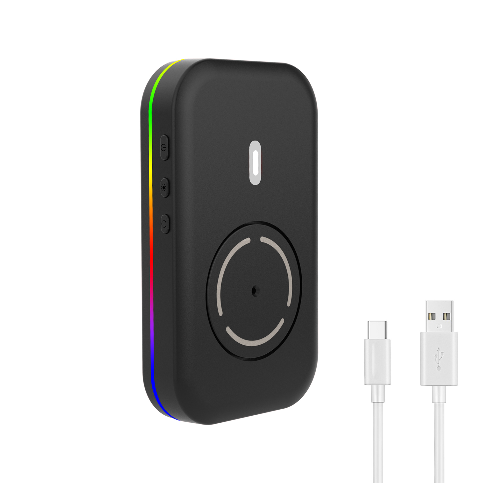 Mouse Mover, 100% Undetectable Jiggler Pad Moves Randomly RGB ON/Off Time Adjustable USB-C Automatic
