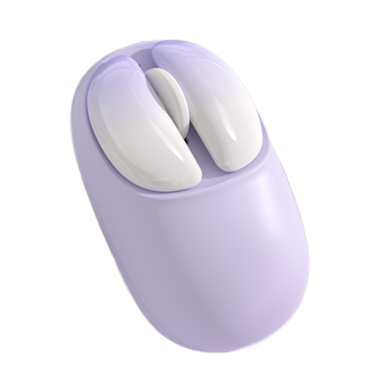Purple Wireless Mouse, Silence Detachable Buttons, Ergonomic Bluetooth Rechargeable Cute USB C Desig